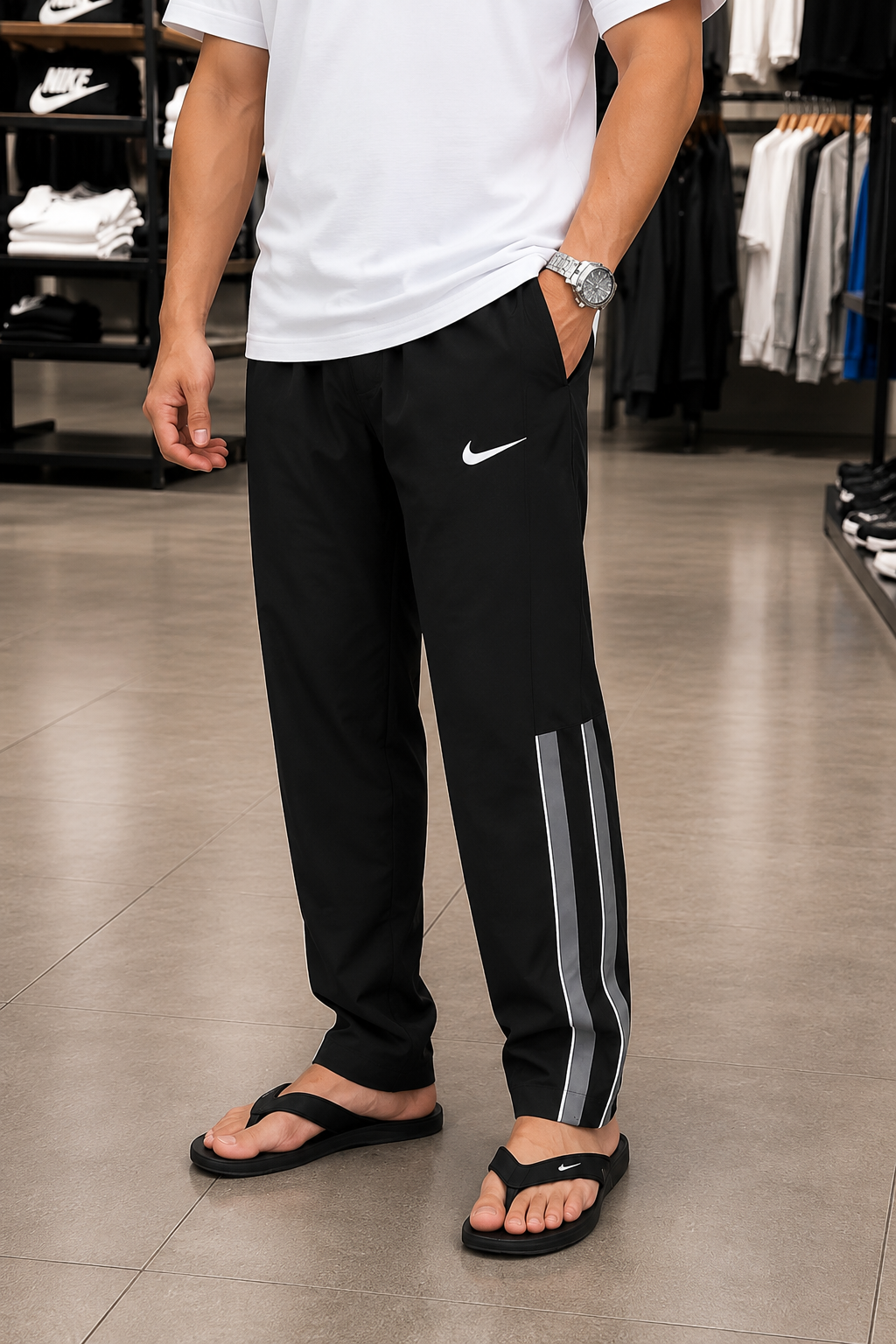 Nk- Premium Imported Fabric Bottom Stripe Pattern Trouser