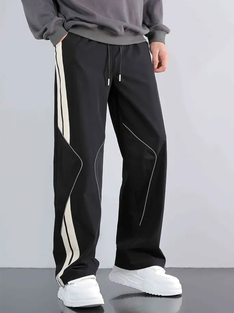 Imported Double Line Pattern Loose Fit Trouser