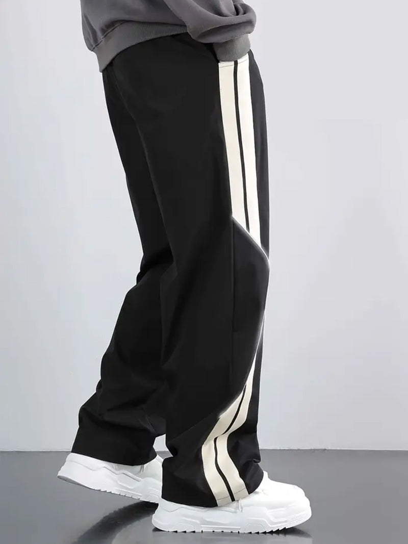 Imported Double Line Pattern Loose Fit Trouser