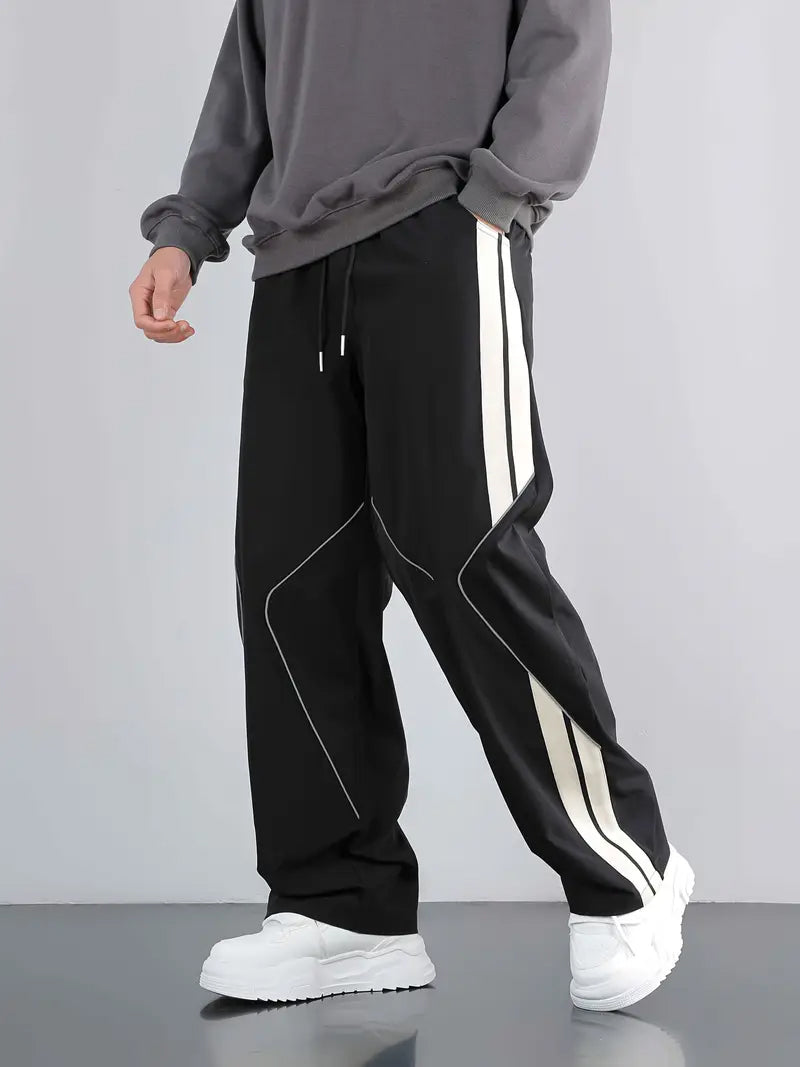 Imported Double Line Pattern Loose Fit Trouser