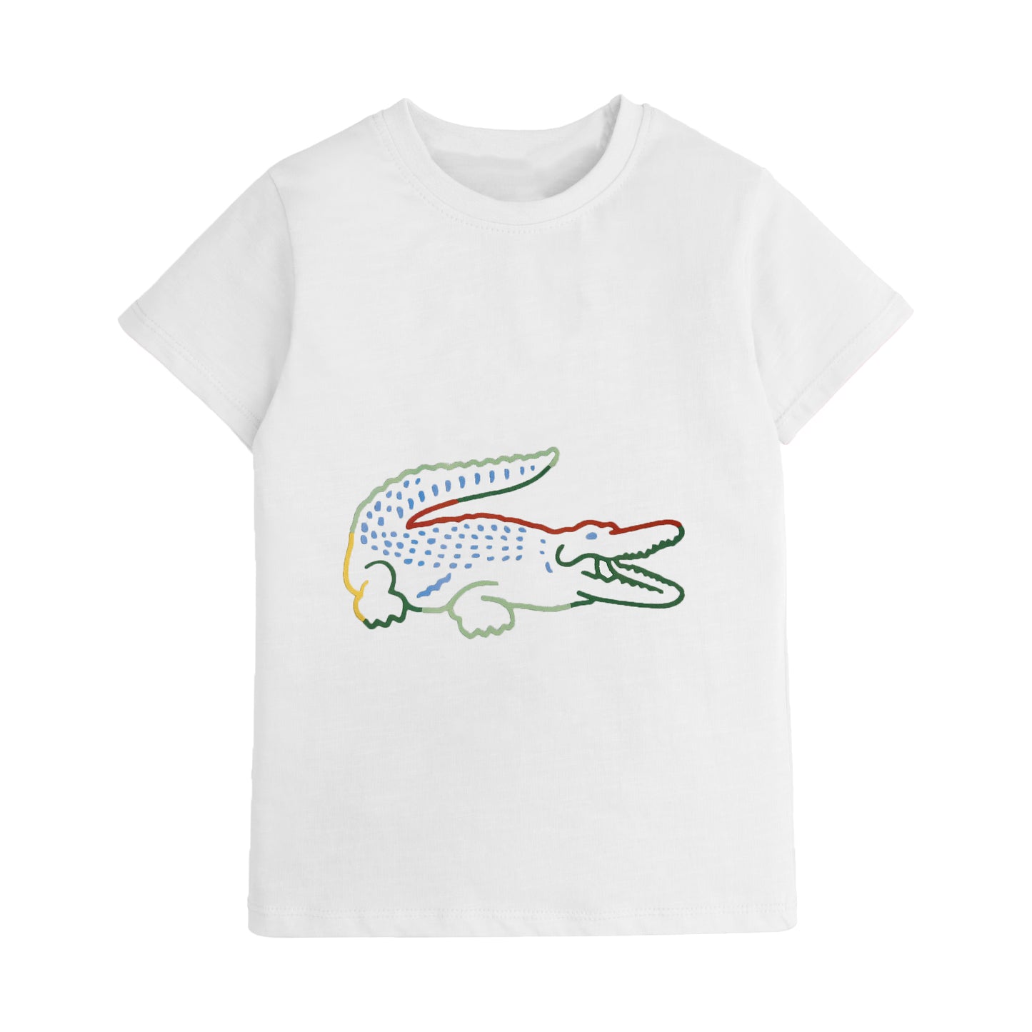 Kids Digital Printed Pure Cotton T-shirts white