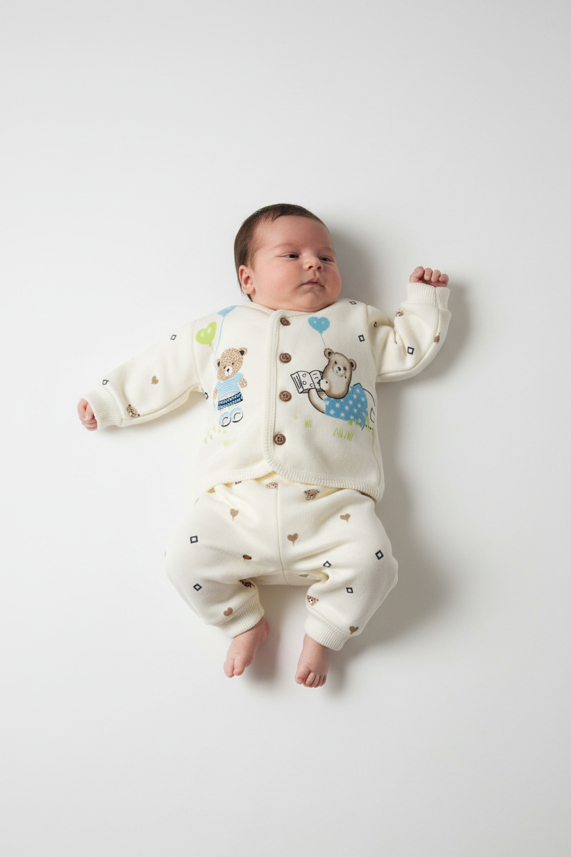 Baby Bunny Terry Stuff Body suit With Cap