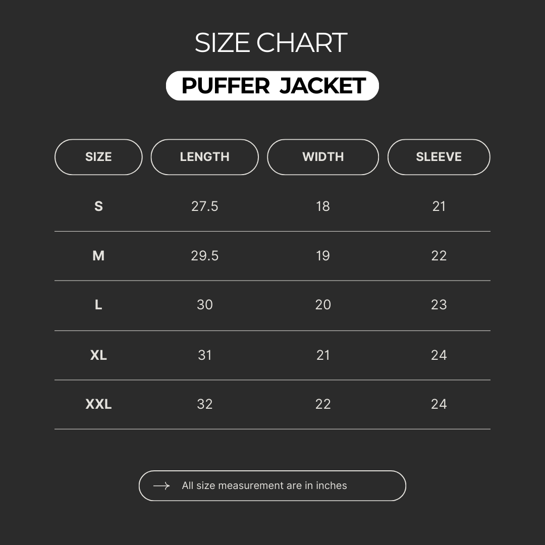 Black Full Sleeves Puffer Jacket-N/F Premium