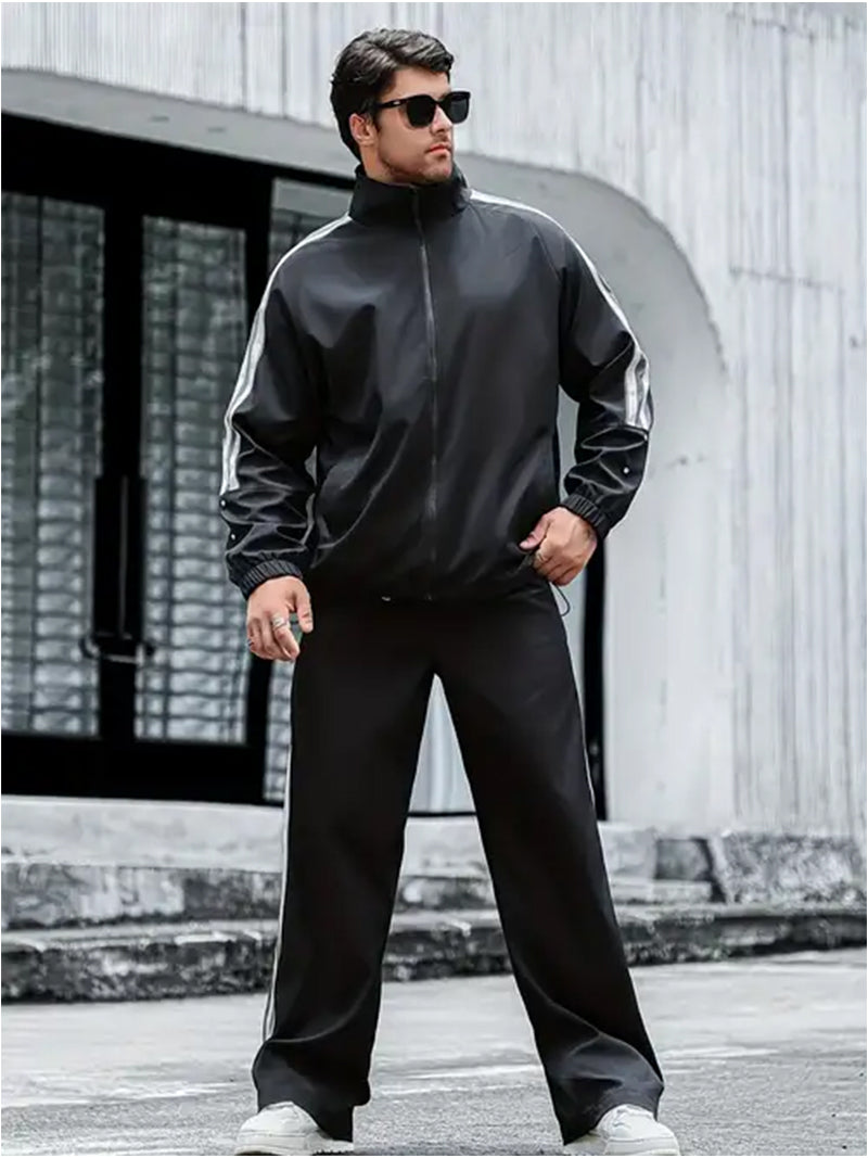 Black Liner Unisex Polyfleece Track suit