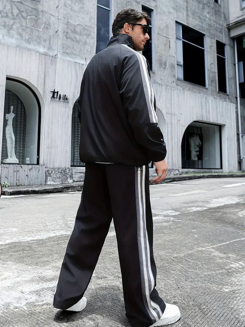 Black Liner Unisex Polyfleece Track suit