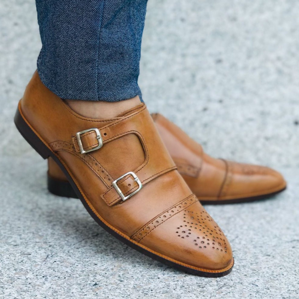 Double monk strap shoes pakistan sale