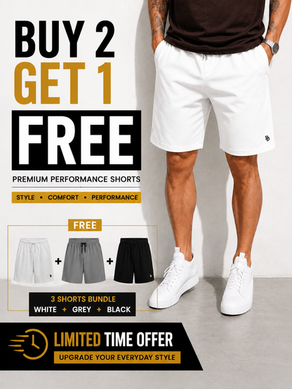 Élite Microfibre Summer Shorts -(Bundle pack) Buy 2 Get 1 Free