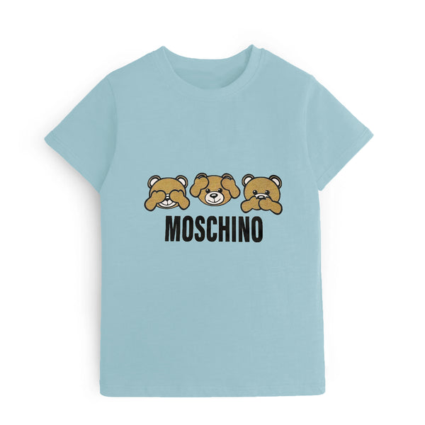 Kids Digital Printed Pure Cotton T-shirts white