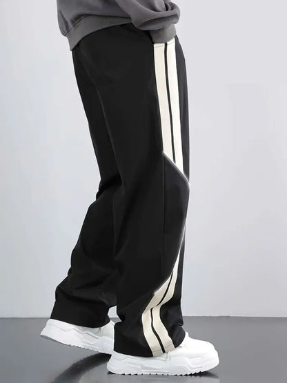 Imported Double Line Pattern Loose Fit Trouser