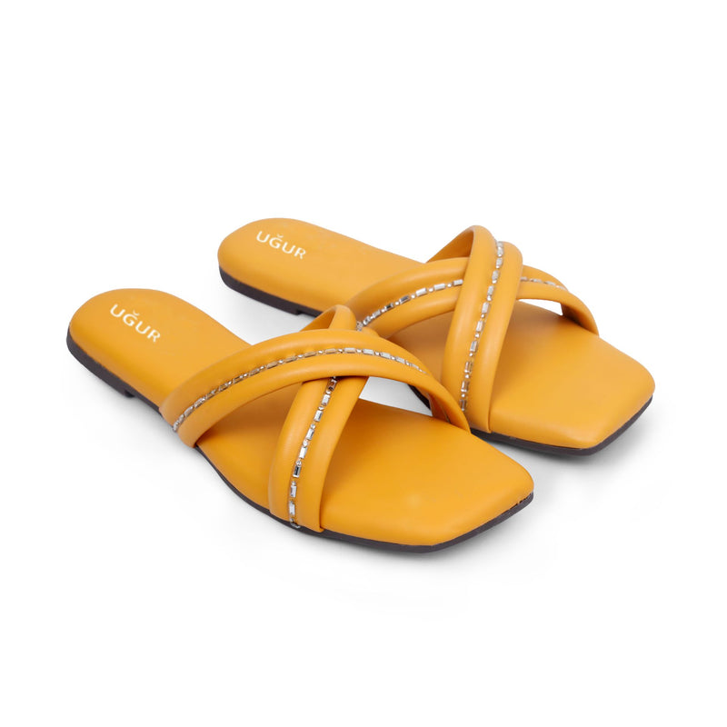 Yellow Pheonix Women Flats-UG787