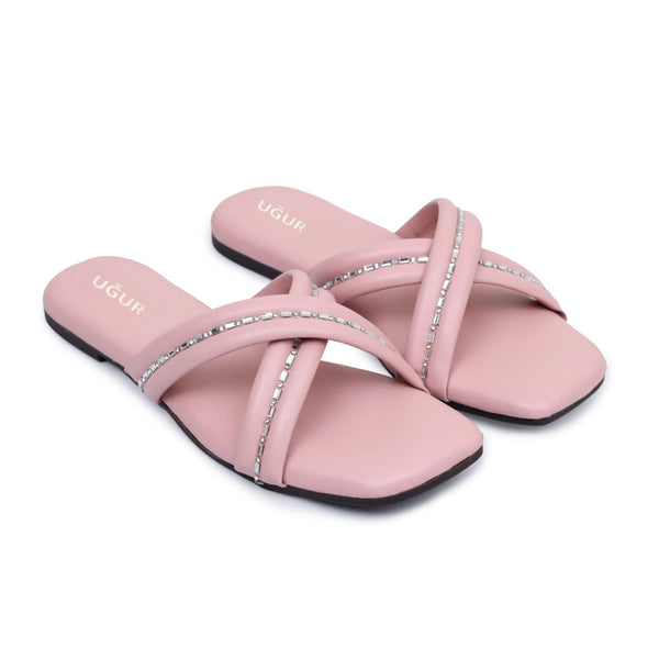 Cool Pink Women Flats-UG488