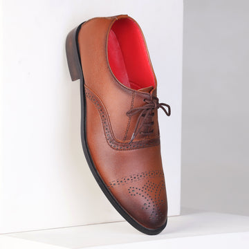 Ugur Hand Made Brogue Punching with Laces Shoes