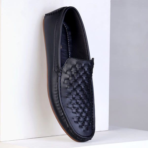 Ugur black weave Hand Made loafers