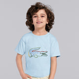 Kids Digital Printed Pure Cotton T-shirts  sky