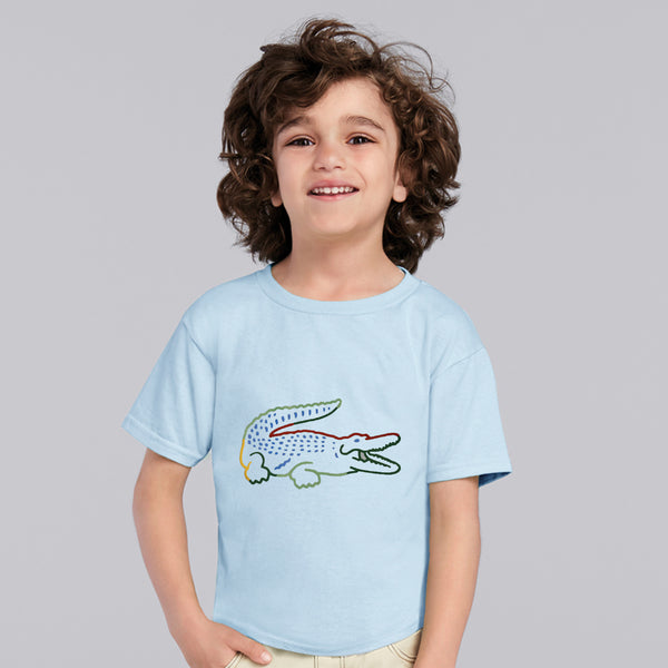 Kids Digital Printed Pure Cotton T-shirts  sky