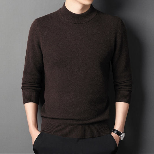 Ugur Dark Brown Knitted Mens Pullover