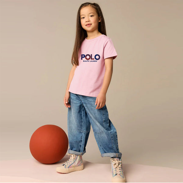 Kids Digital Printed Pure Cotton  pink T-shirts R/L