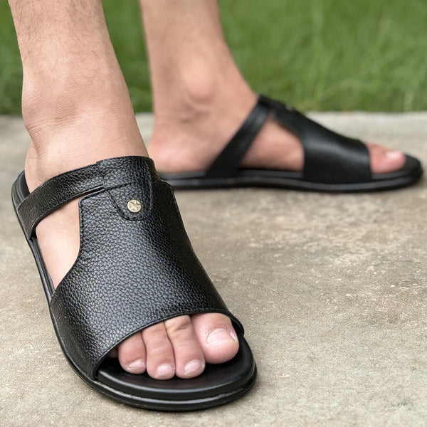 Ugur Hand Made-Sole Savvy Black Chappal