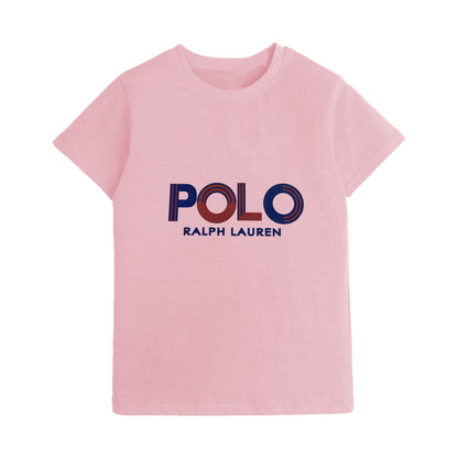 Kids Digital Printed Pure Cotton  pink T-shirts R/L