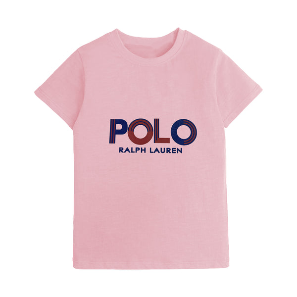 Kids Digital Printed Pure Cotton  pink T-shirts R/L