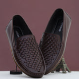 Ugur Hand Made Weaved Brown Loafers Shoes