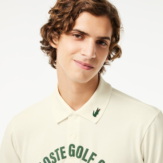 WHITE POLO SHIRT WITH GREEN Embroidery