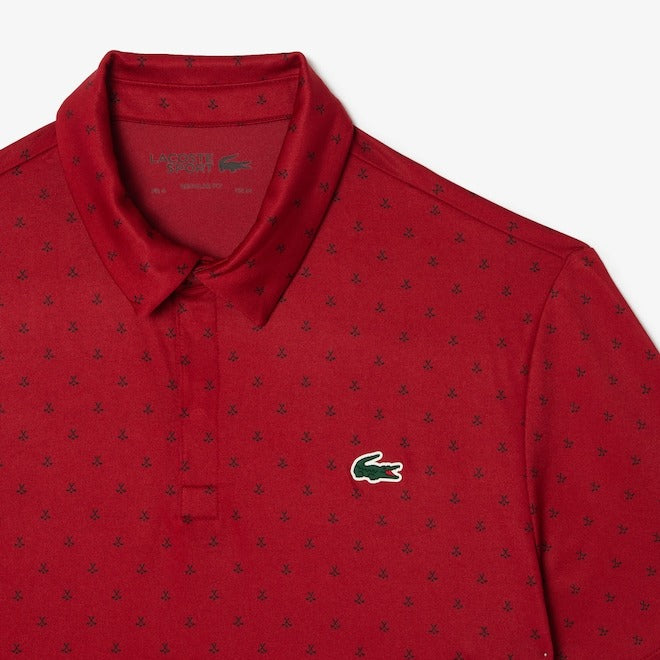 Red POLO SHIRT WITH GREEN EMBROIDERY