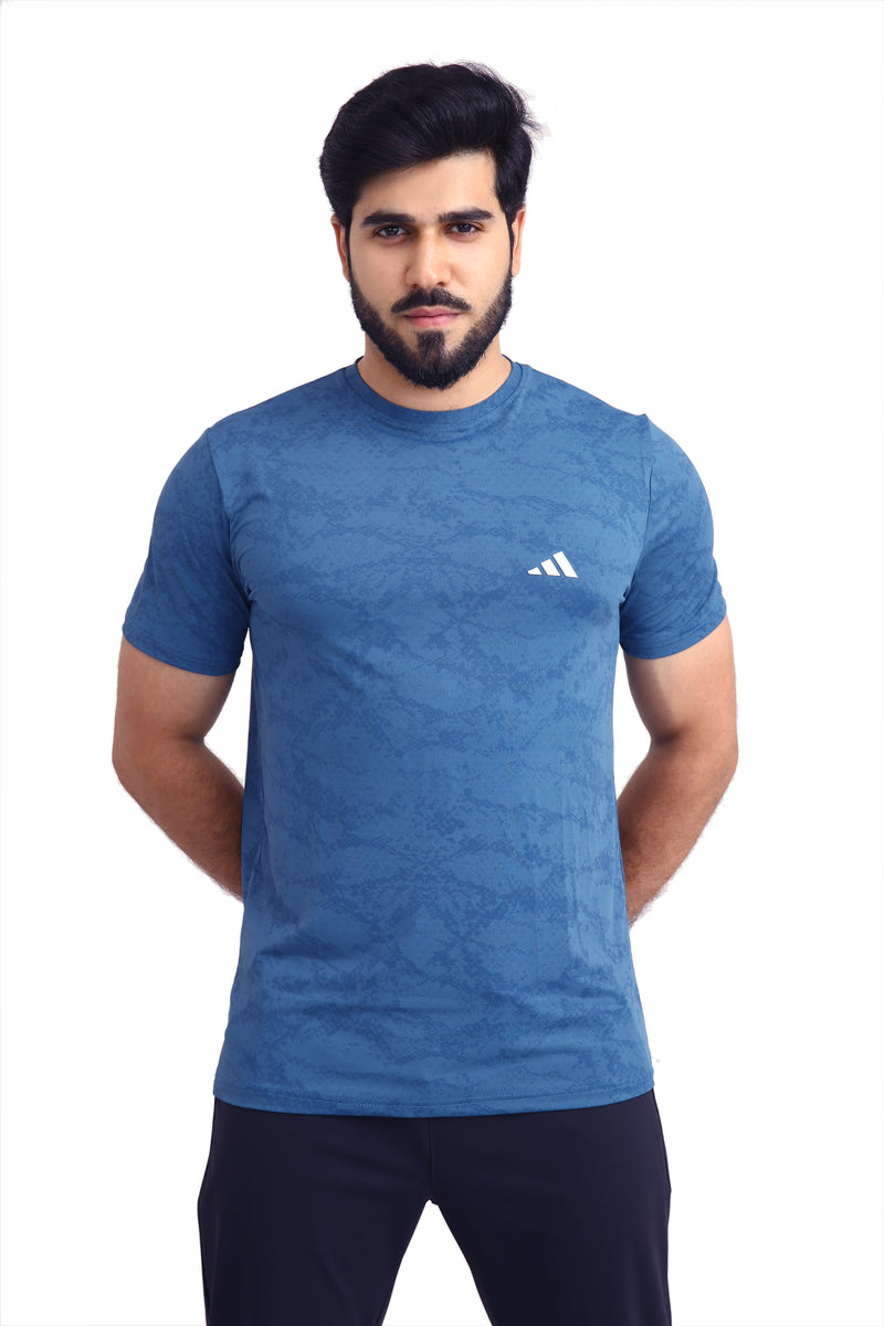 Men's Premium Embroidered Checkered Pattern  T-Shirt