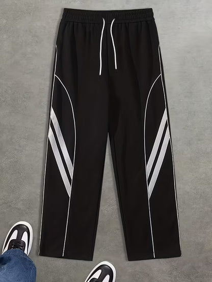 Classic Pattern Loose fit Bottom  Black Trouser