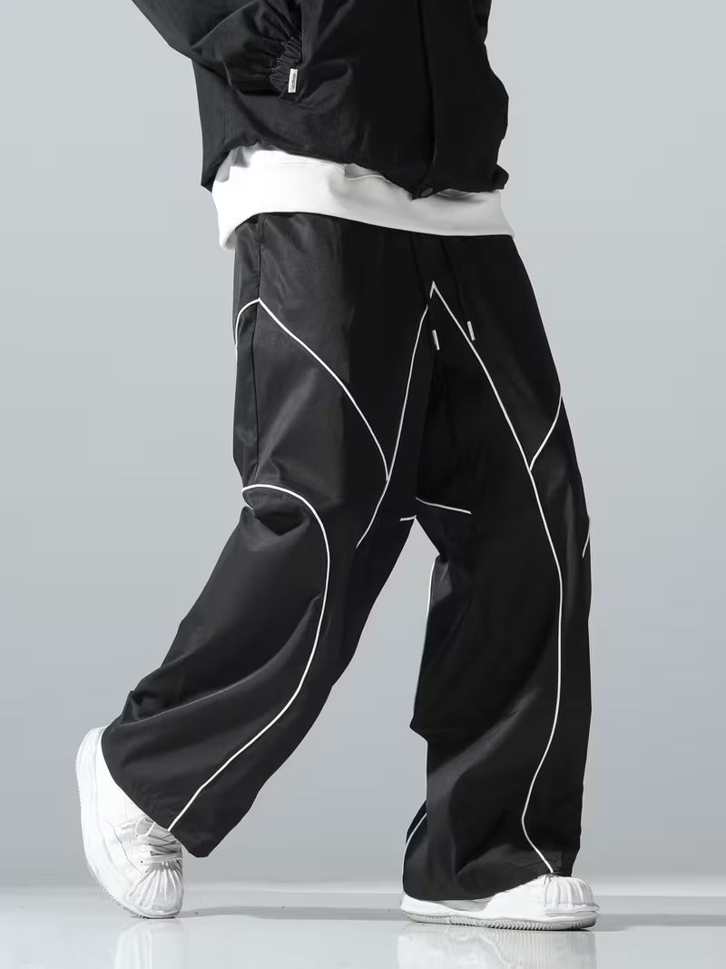 Trendy Pattern Loose fit Bottom  Black Trouser
