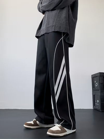 Classic Pattern Loose fit Bottom  Black Trouser
