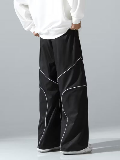 Trendy Pattern Loose fit Bottom  Black Trouser