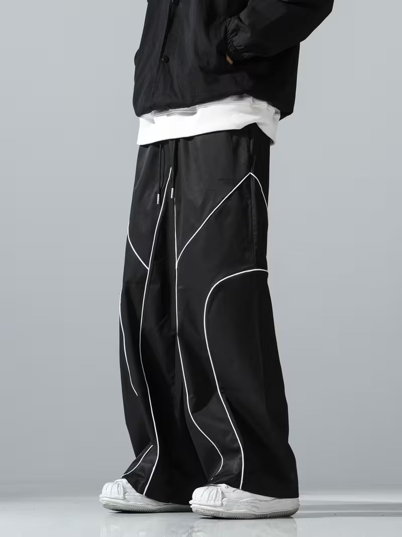 Trendy Pattern Loose fit Bottom  Black Trouser