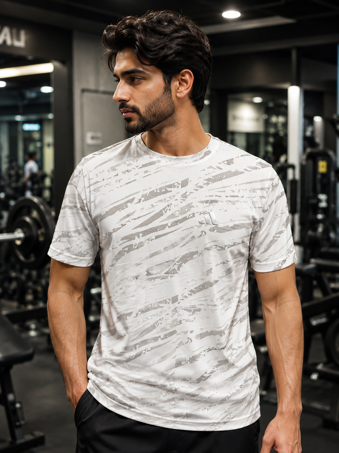 Ugur Premium Halfsleeve Checkered Pattern Round Neck T-Shirt