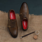 Ugur Hand Made Double Monk Strap Buckled Shoes