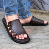 Ugur Hand-Made Vinda Brown Chappal -Free home delivery