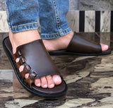 Ugur Hand-Made Vinda Brown Chappal -Free home delivery