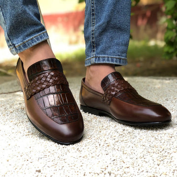 Ugur Hand Made vindainio Brown Pure Leather Shoes
