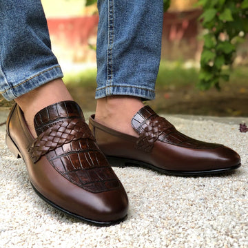 Ugur Hand Made vindainio Brown Pure Leather Shoes