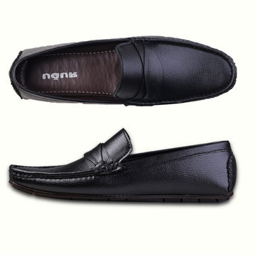 Ugur leather finish  Hand Made loafers Black