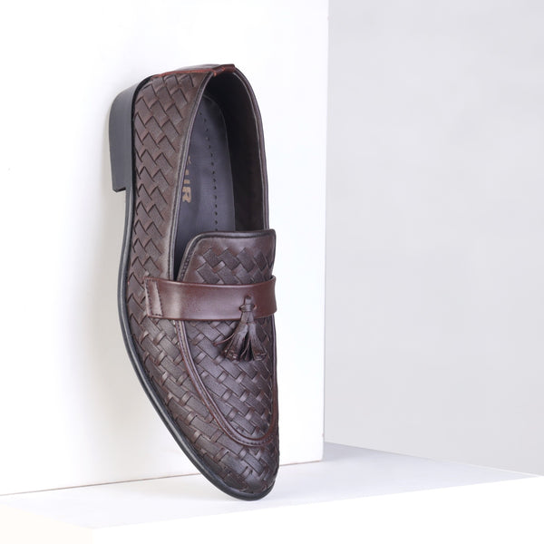 Ugur Hand Made Weave Brown Shoes