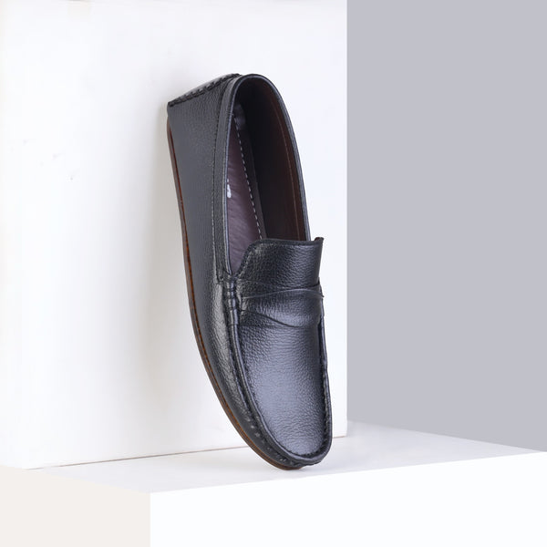 Ugur leather finish  Hand Made loafers Black