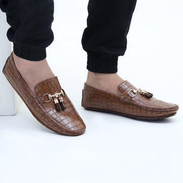 Ugur leather finish hand made Tussled loafers