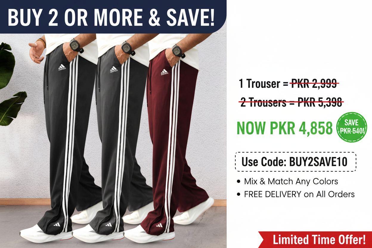 AD- Loose Zipper Bottom Imported Fabric Loosefit Trouser