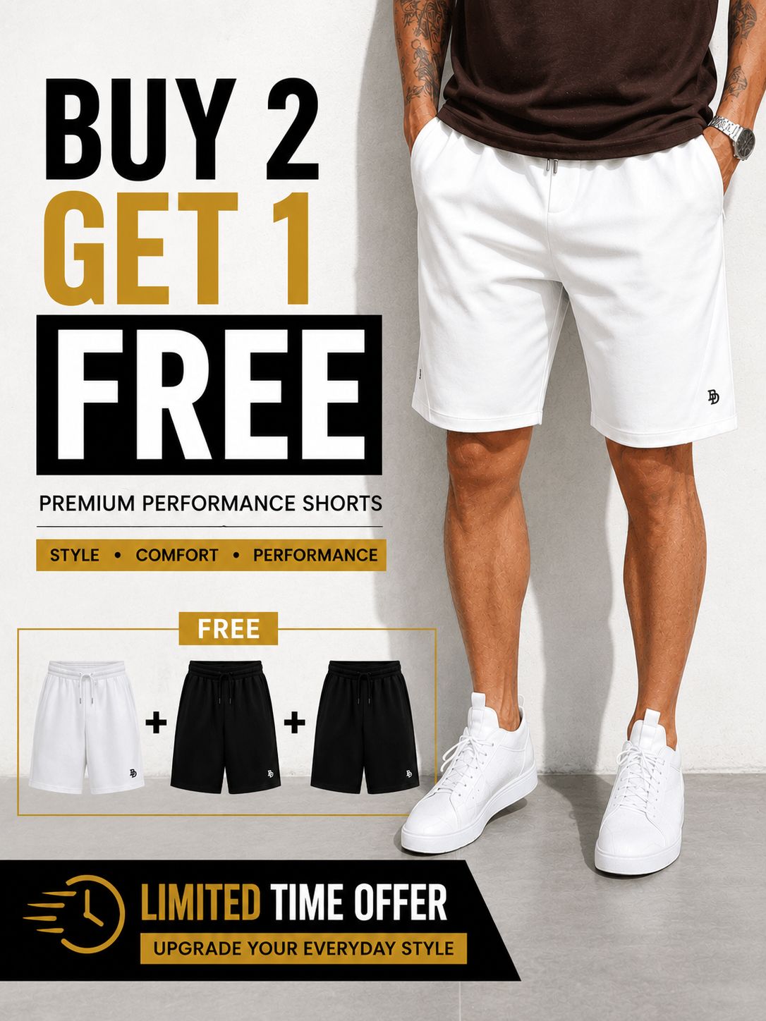 Élite Microfibre Summer Shorts -(Bundle pack) Buy 2 Get 1 Free