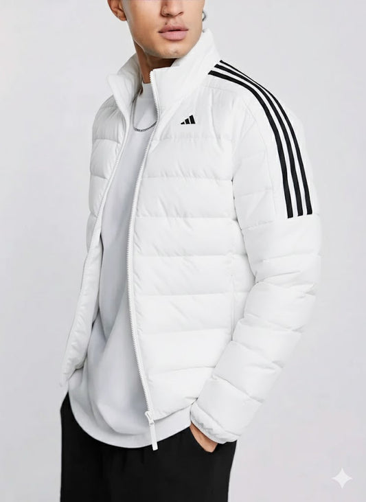Full Sleeves Puffer Jacket AD-white