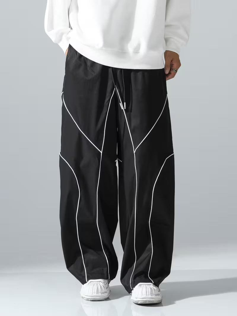 Trendy Pattern Loose fit Bottom  Black Trouser