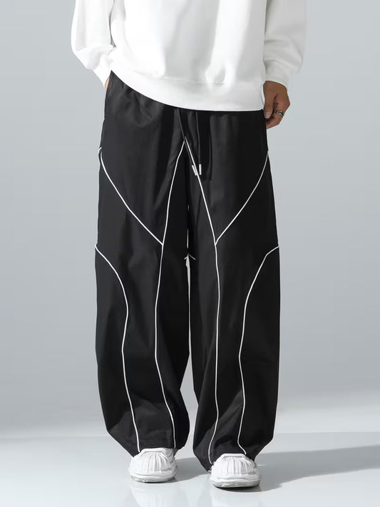 Trendy Pattern Loose fit Bottom  Black Trouser