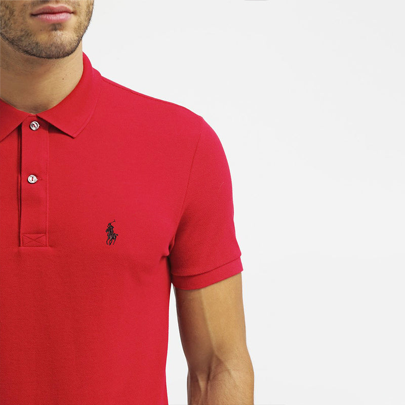 R-L Premium Men's Embroidered Red Polo Shirt