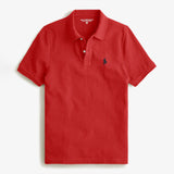 Plain Collar Design Polo T -Shirt-RED